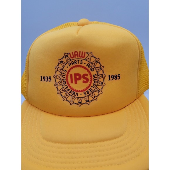 Vintage IPS Independents Parts Supplies Appliances Hat Cap Snapback Yellow - Picture 2 of 10
